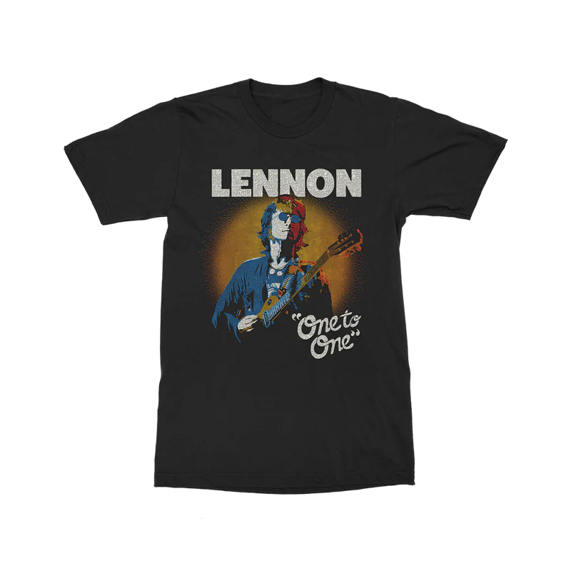 John Lennon - One to One Black T-Shirt