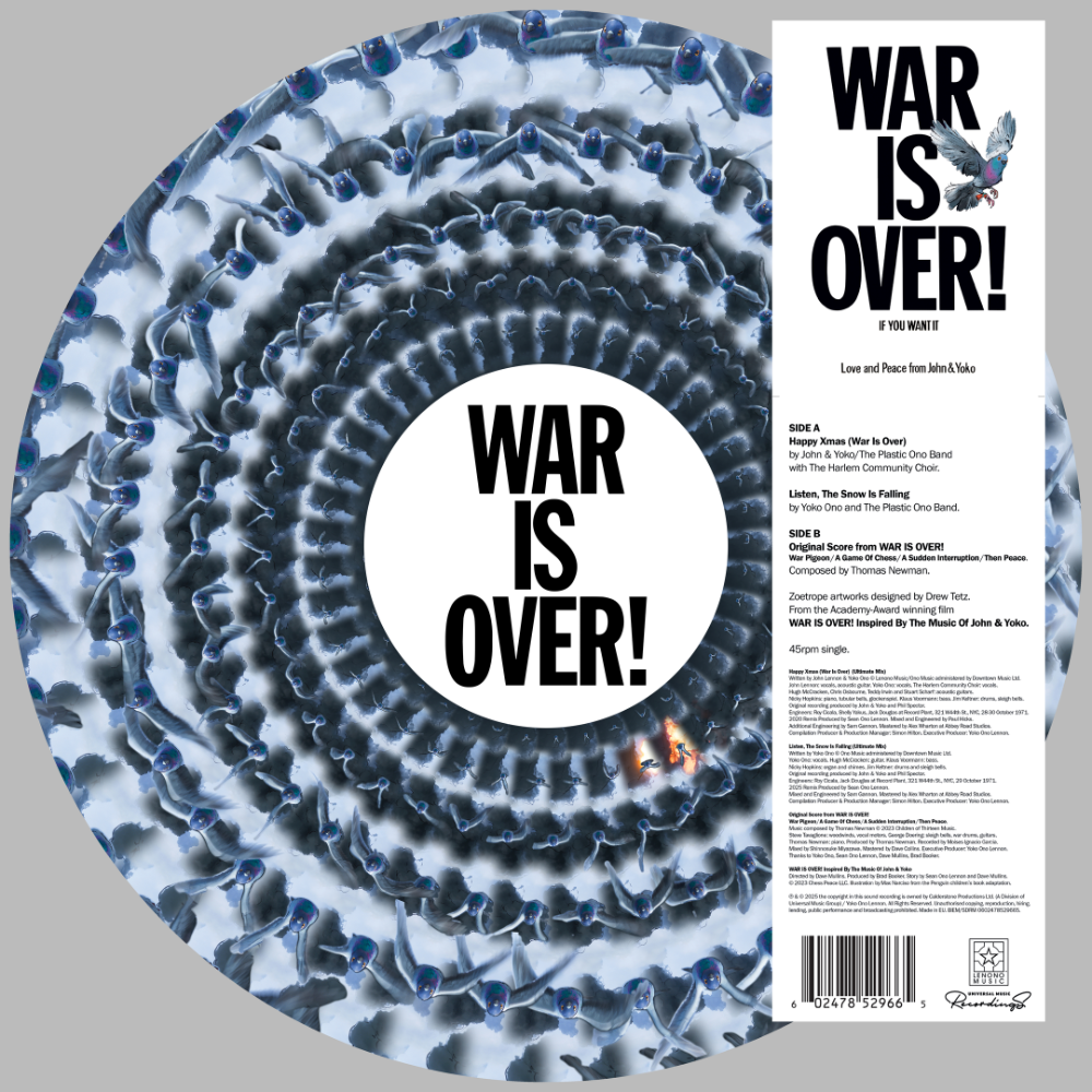 HAPPY XMAS (WAR IS OVER) 12” Zoetrope Single - John Lennon HAPPY XMAS (WAR IS OVER) 12” Zoetrope Single - John Lennon