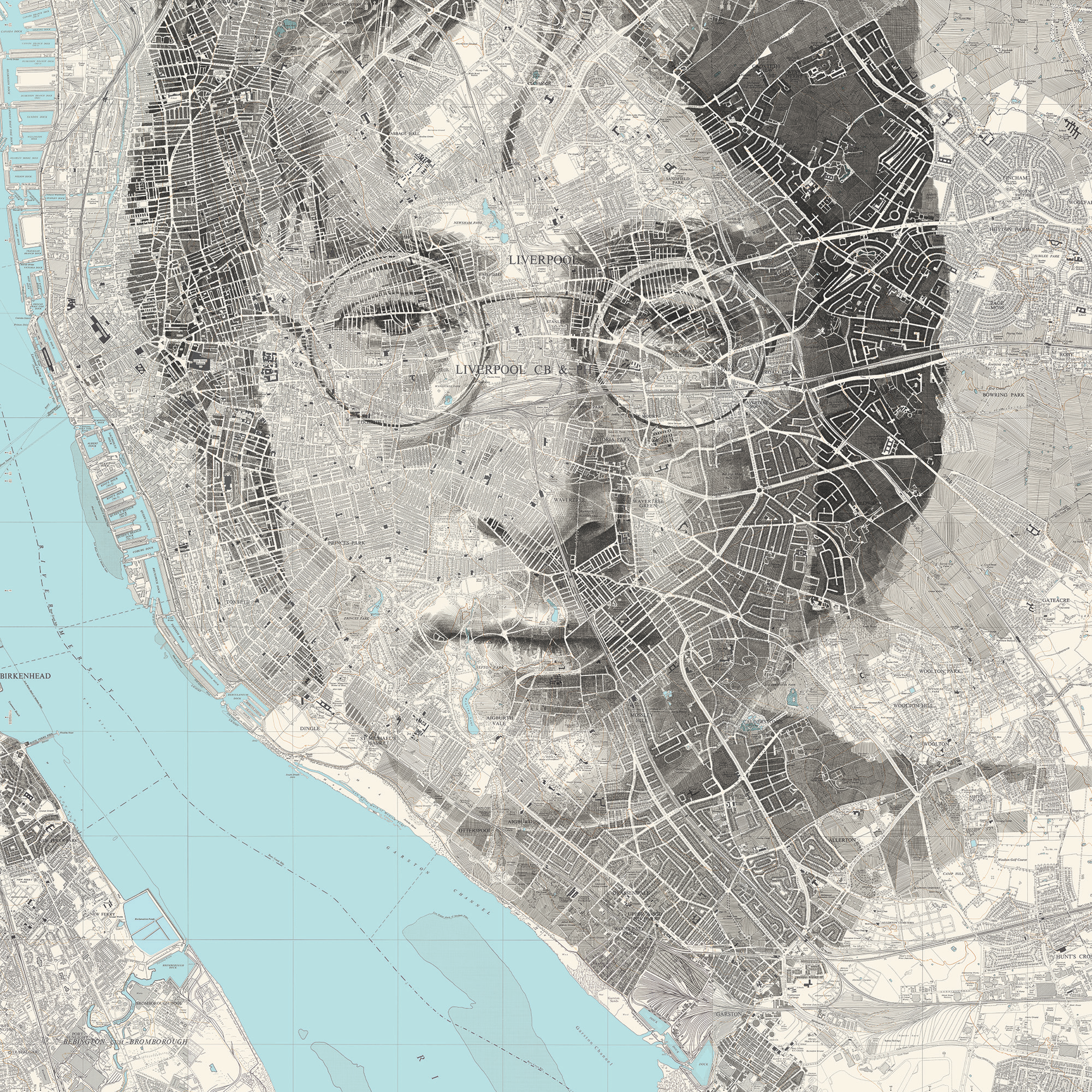 John Lennon, Yoko Ono - “John Lennon’s Liverpool”<BR>Map & Booklet