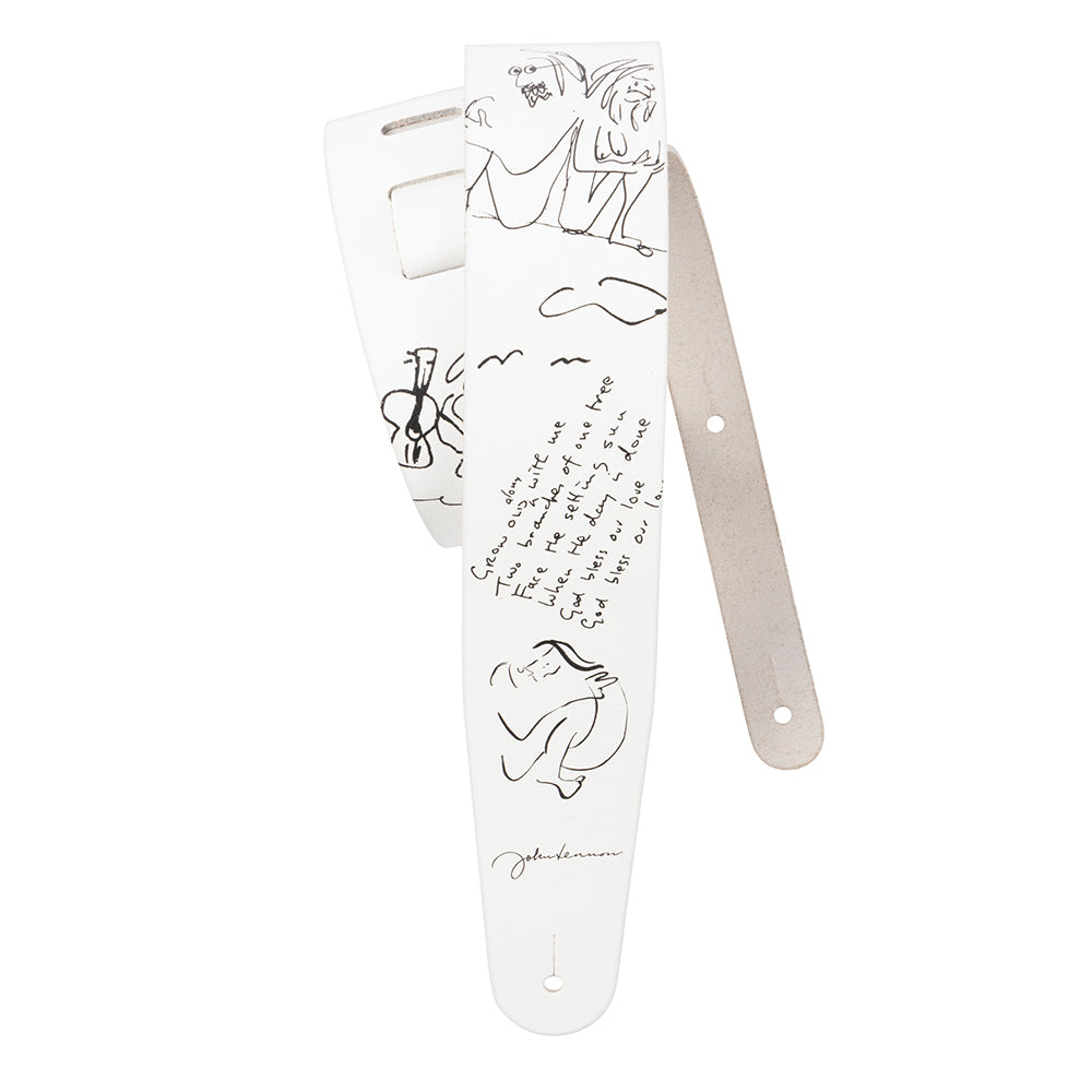 John Lennon - D'Addario Lennon Art Series Leather Strap, John & Yoko